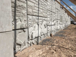 Horse Theme Retaining Wall